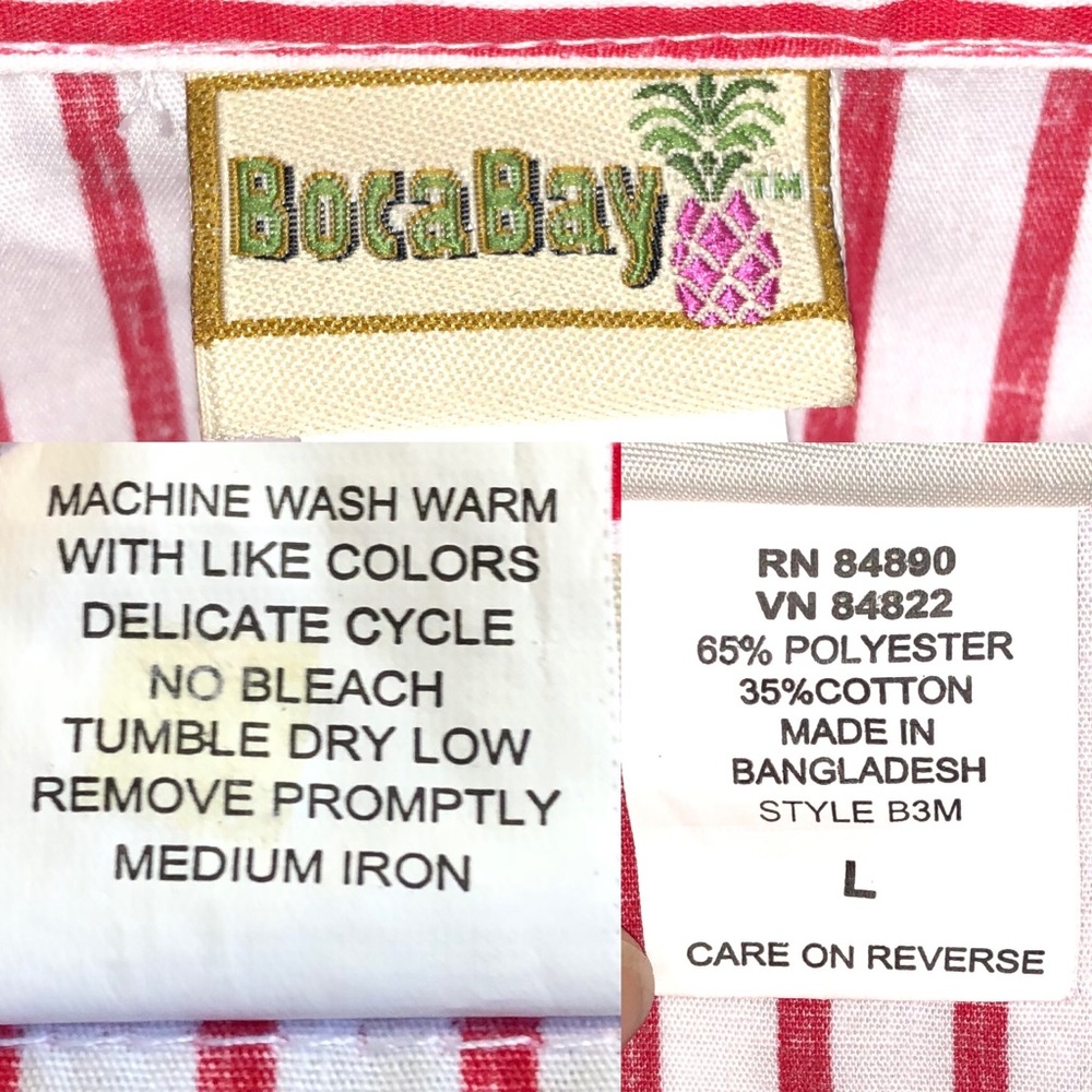 Boca Bay Red & White Stripe Short Sleeve Shirt. - Picture 6 of 8